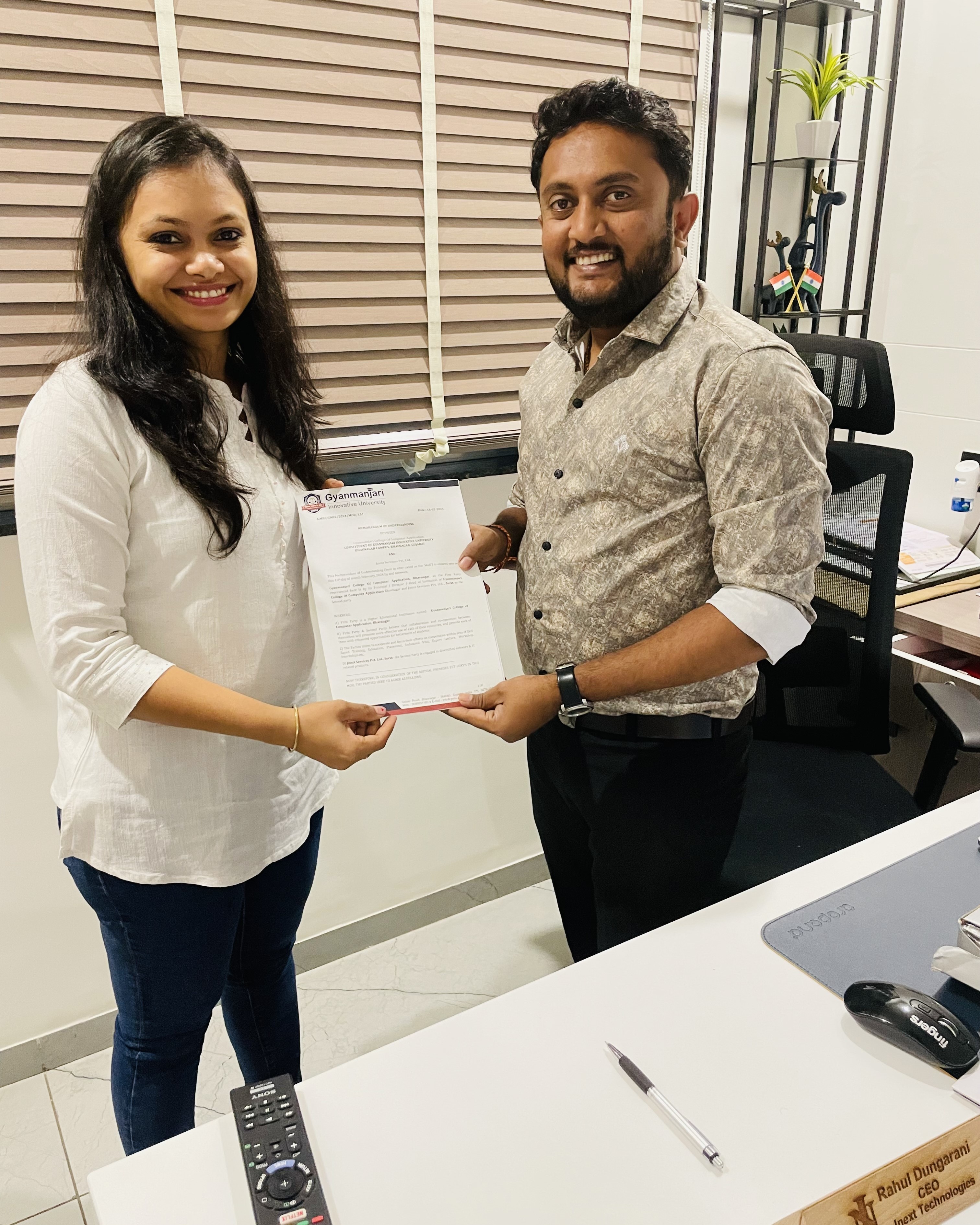 MOU Signing with Jnext Services Pvt. Ltd.