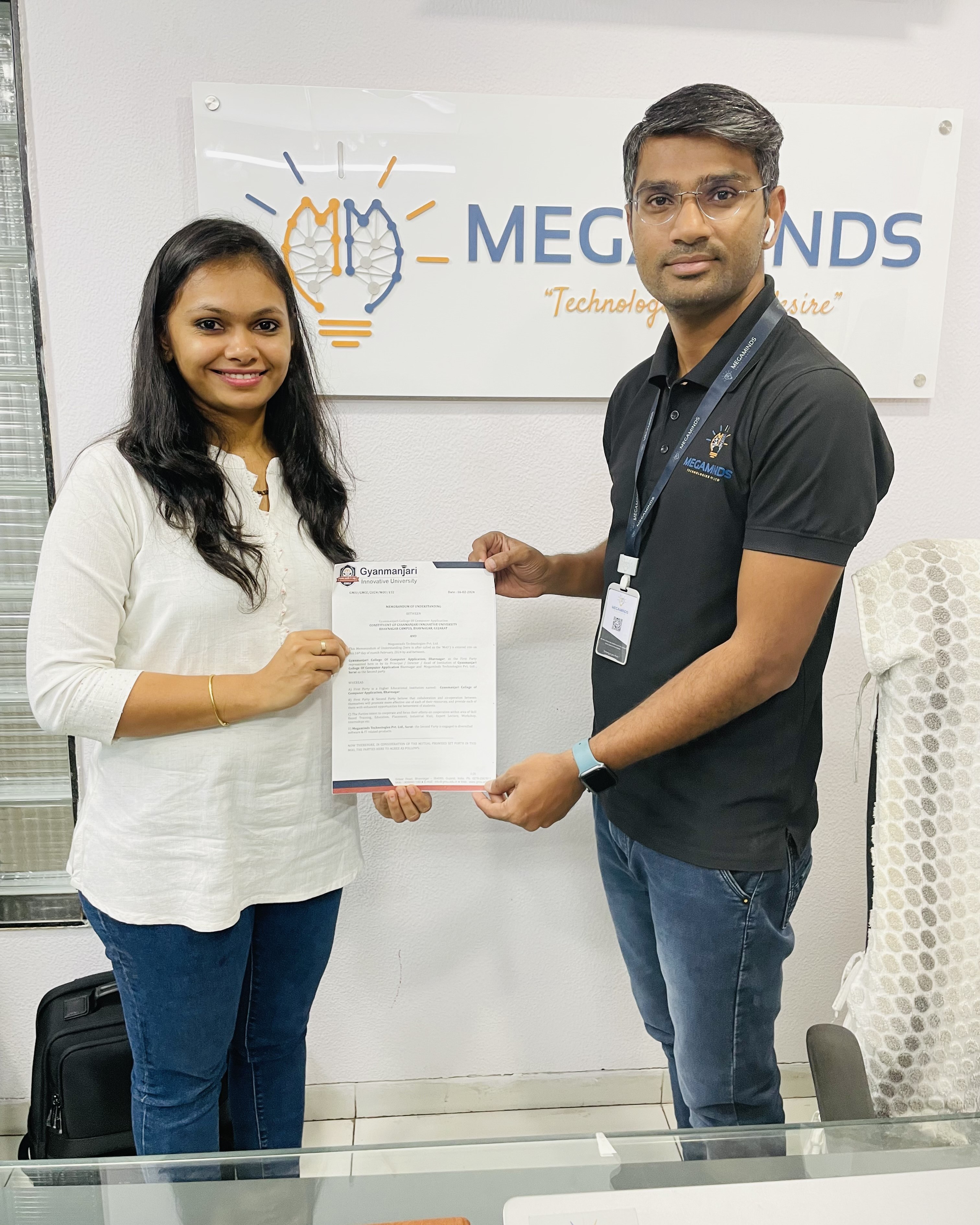 MOU Signing with Megaminds Technologies Pvt.Ltd
